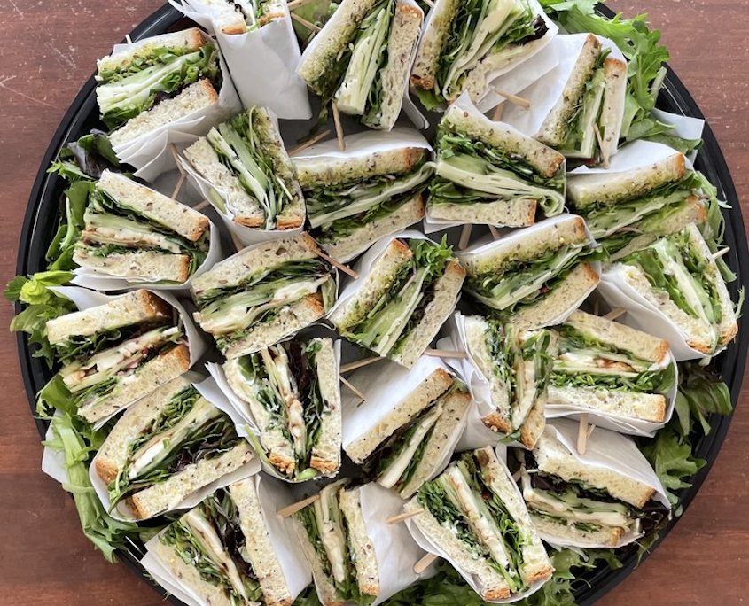 Craft Services for you Video Production Platter of Sandwiches for Craft Services from an Artisan Cheese Shop